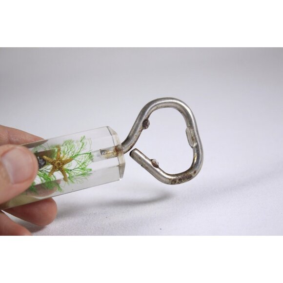 Hollywood California lucite clear float faux seahorse bottle opener - Picture 5 of 11